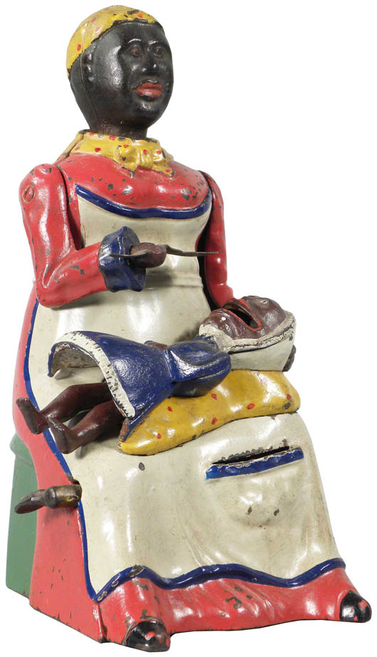 Rare 'Mammy and Child' mechanical bank, in excellent condition, est. $7,500. Image courtesy Showtime.
